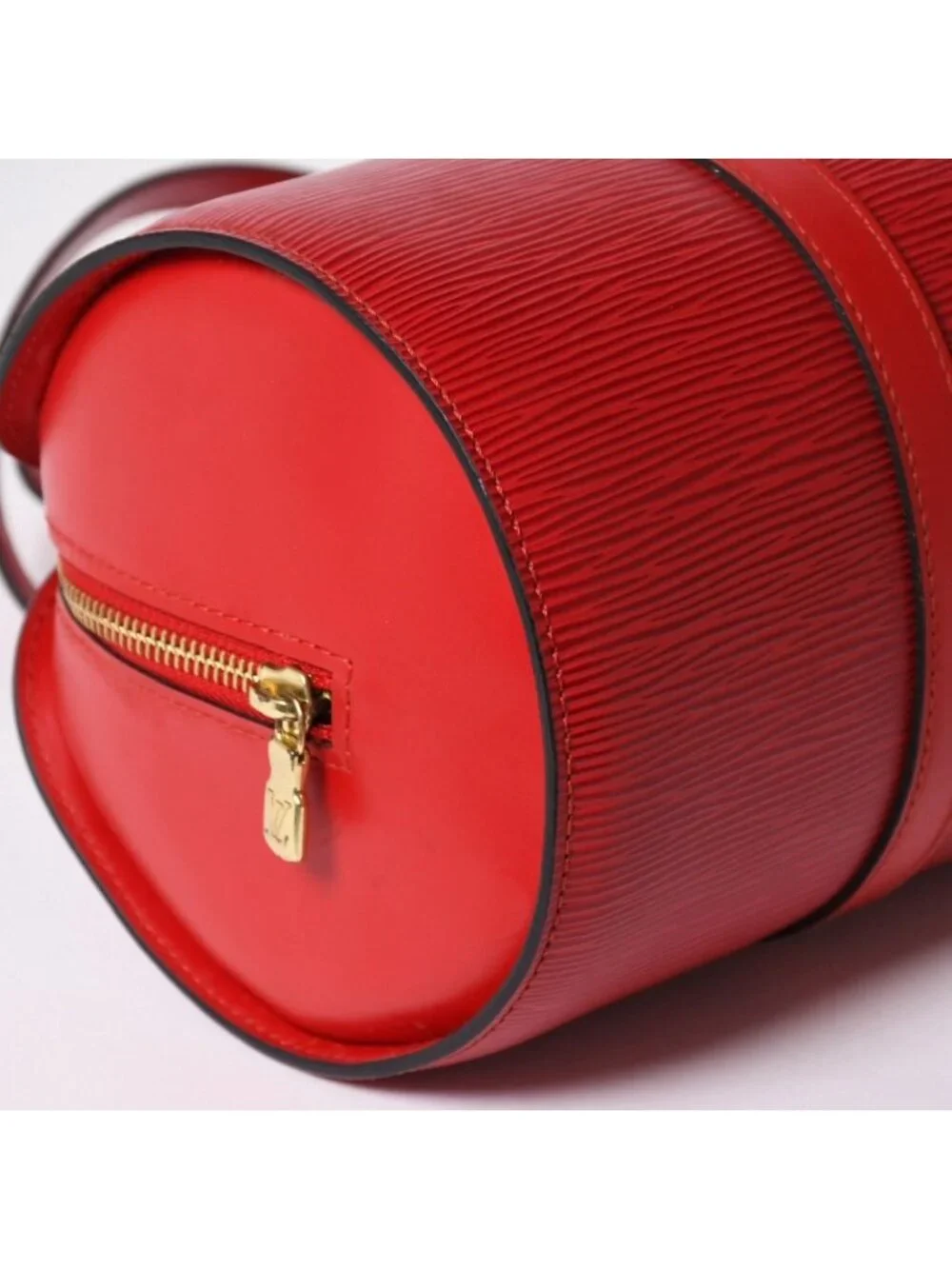 Louis Vuitton Soufflot Handbag Epi Leather Red Gold